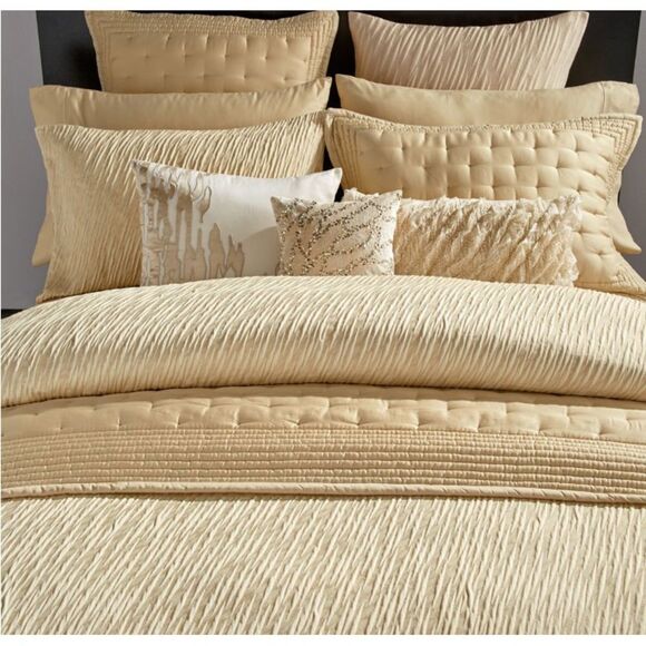 Donna Karan Gold Dust Collection Duvet Cover, Full/ Queen - Picture 6 of 6